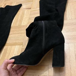 Over the knee black boots
